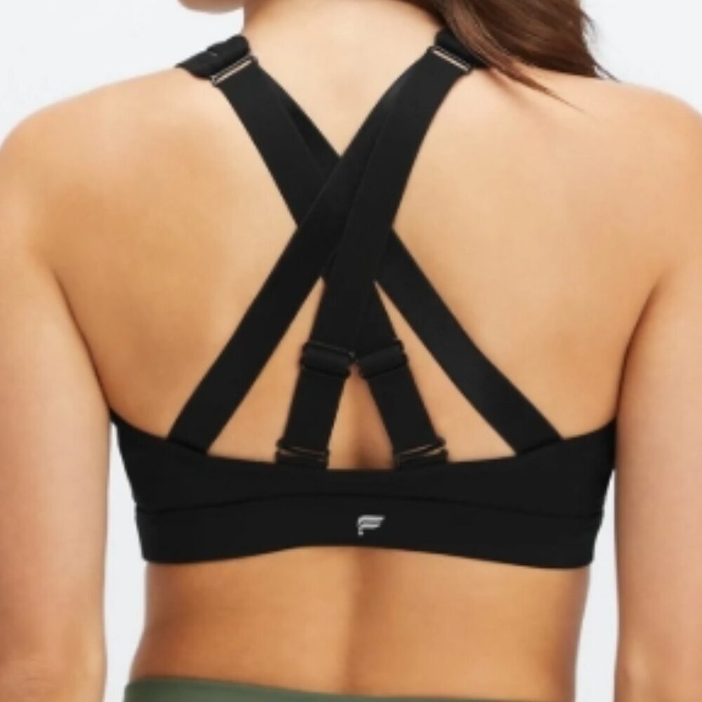 Fabletics Belle High Impact Sports Bra in Size Medium, Black